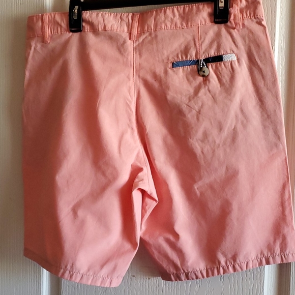 Mens Peach shorts with Backpocket blue details - Picture 2 of 7